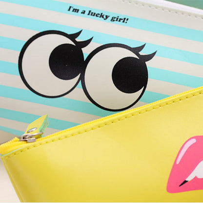 Large Capacity Leather Pencil Case