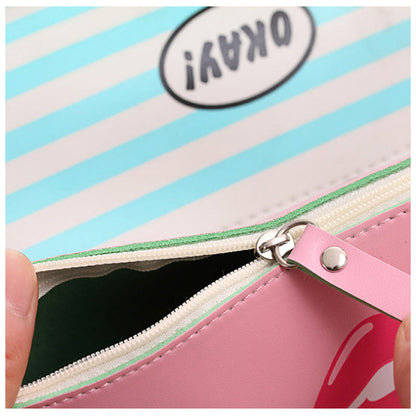 Large Capacity Leather Pencil Case