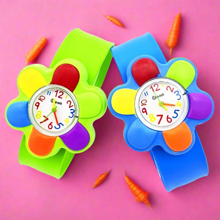 Multicolor Flower Educational Watch