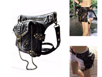 Steampunk Leather Shoulder Bag