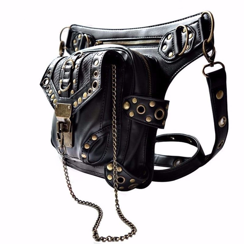 Steampunk Leather Shoulder Bag