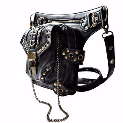 Steampunk Leather Shoulder Bag