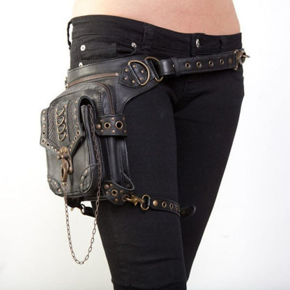 Steampunk Leather Shoulder Bag