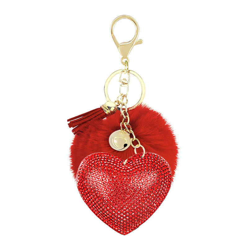 Love Rhinestone Flannel 8cm Wool Ball