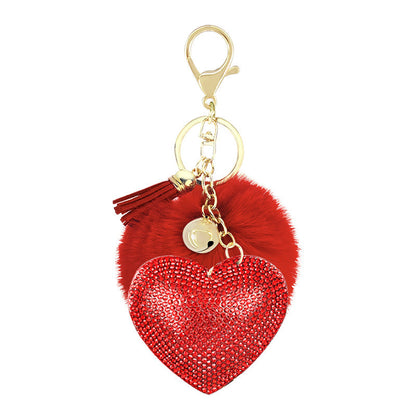 Love Rhinestone Flannel 8cm Wool Ball