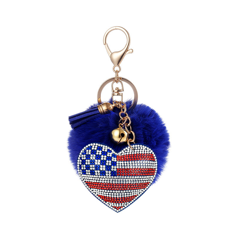 Love Rhinestone Flannel 8cm Wool Ball