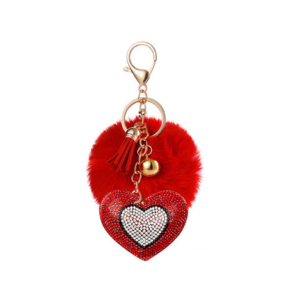 Love Rhinestone Flannel 8cm Wool Ball