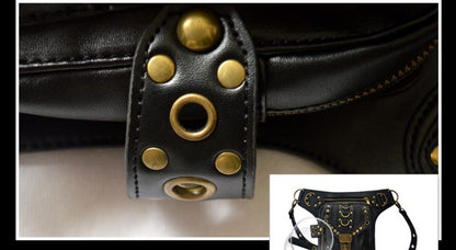 Steampunk Leather Shoulder Bag