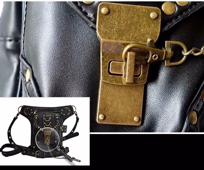Steampunk Leather Shoulder Bag