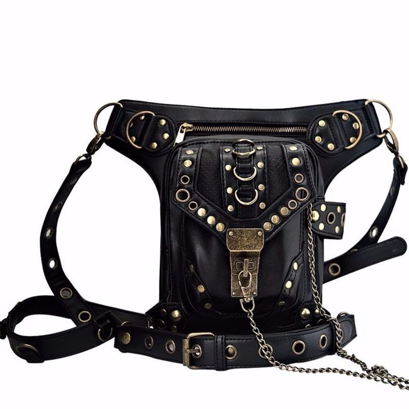 Steampunk Leather Shoulder Bag