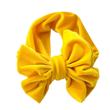 Velvet Solid Bow Headwraps