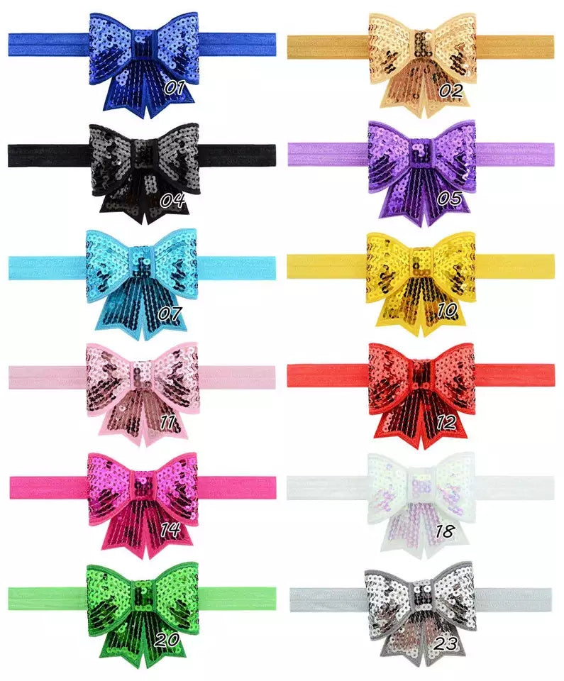 SEQUIN BOW HEADBAND
