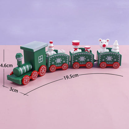 Plastic Christmas Small Train Children's Cake Decorative Ornaments