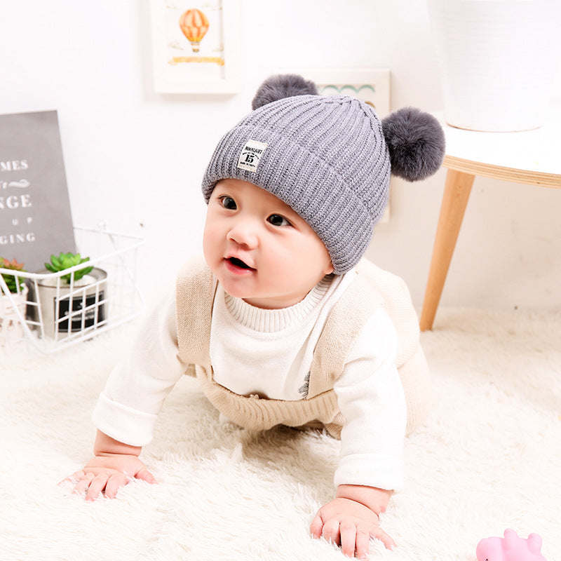 Wholesale Acrylic Wool Children's Baby Knitted Hat 10pcs