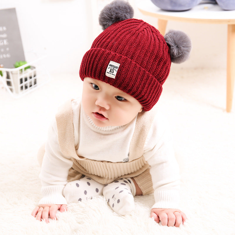 Wholesale Acrylic Wool Children's Baby Knitted Hat 10pcs
