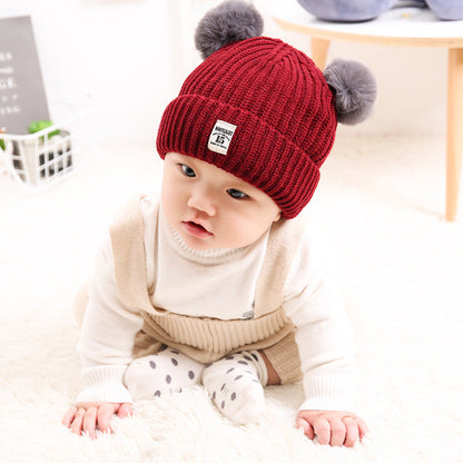 Wholesale Acrylic Wool Children's Baby Knitted Hat 10pcs