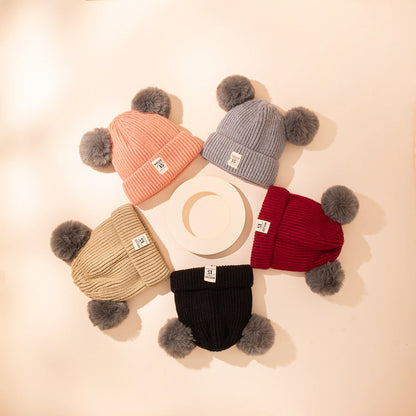 Wholesale Acrylic Wool Children's Baby Knitted Hat 10pcs