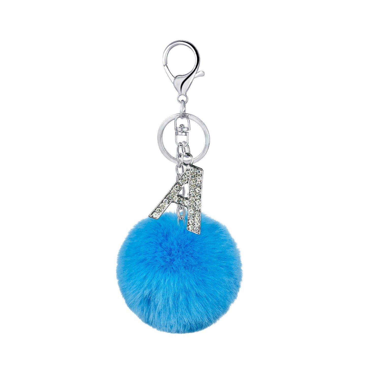 Imitation Rex Rabbit Fur Ball Diamond-encrusted Alloy English