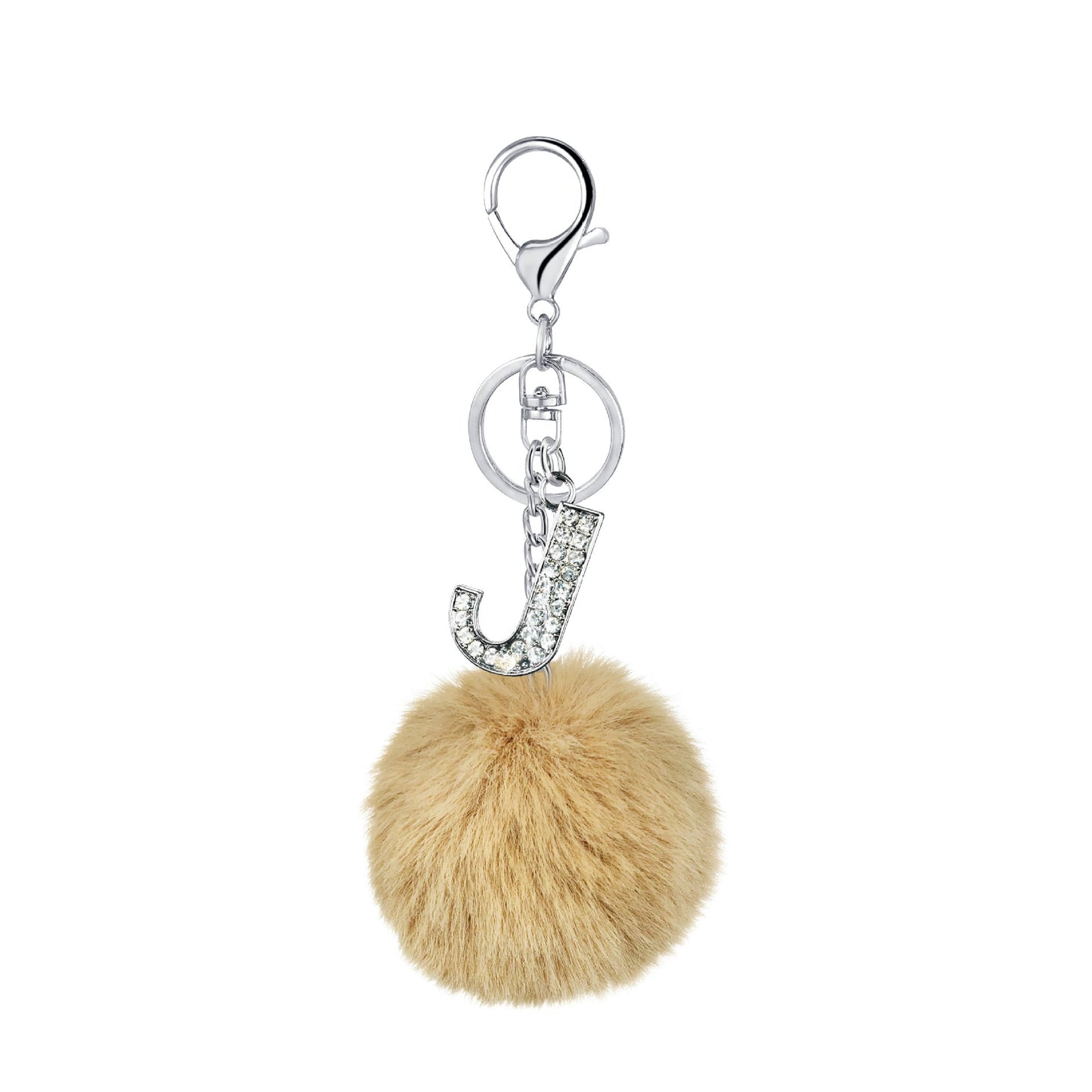 Imitation Rex Rabbit Fur Ball Diamond-encrusted Alloy English