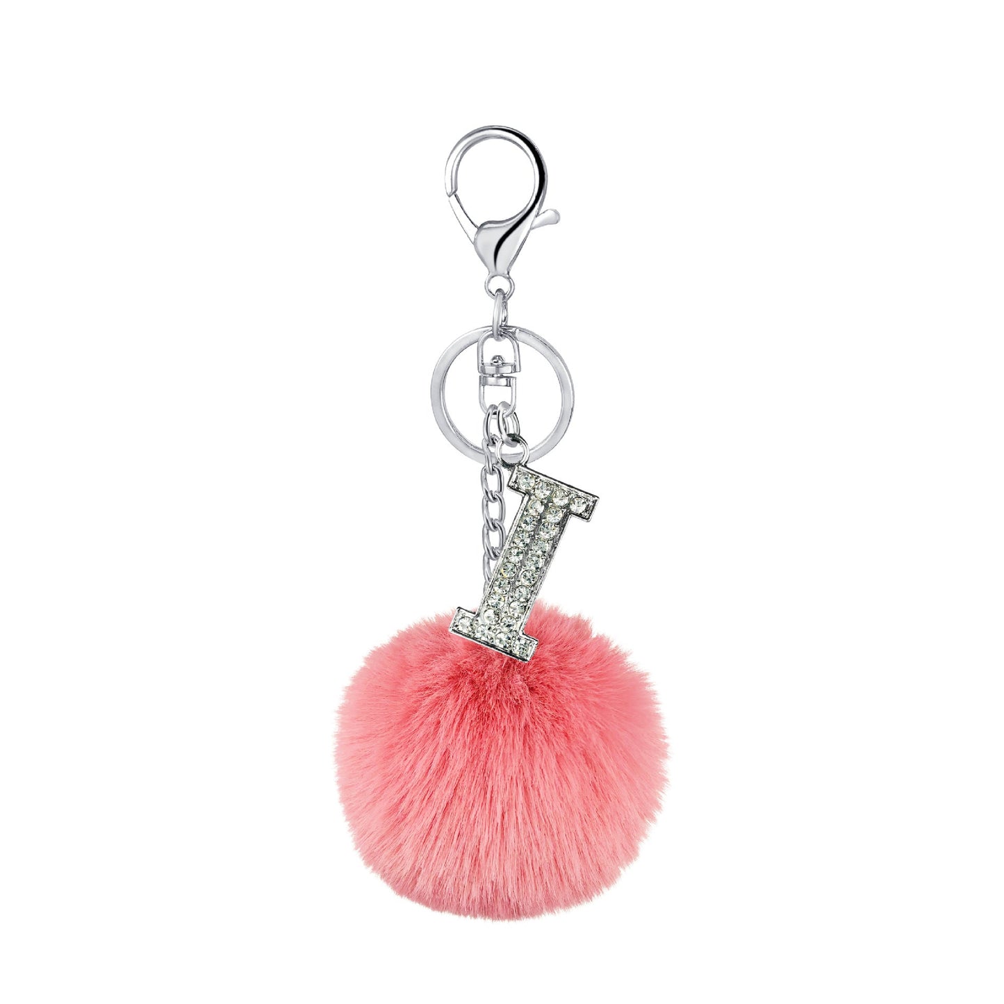 Imitation Rex Rabbit Fur Ball Diamond-encrusted Alloy English
