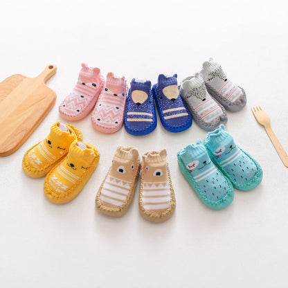 Baby Girls Boys Color-blocking Animals Cartoon Socks