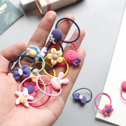 Cartoon Elastic Rings / Hair Candy