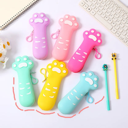 Creative Cat Claw Silicone Pencil Case