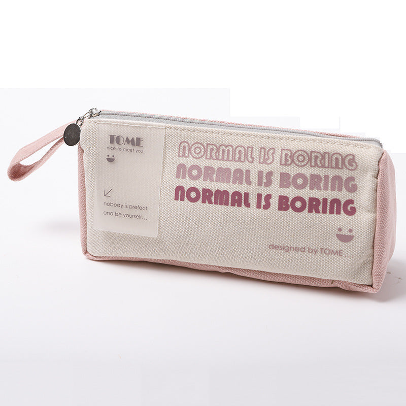 Handheld Large Capacity Canvas Pen Bag