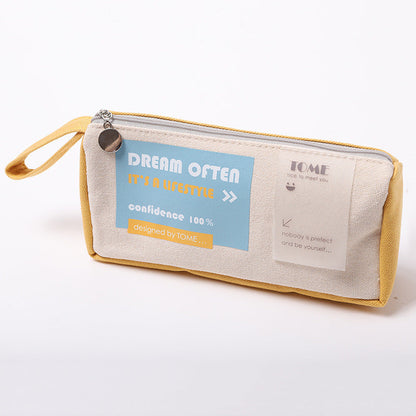 Handheld Large Capacity Canvas Pen Bag