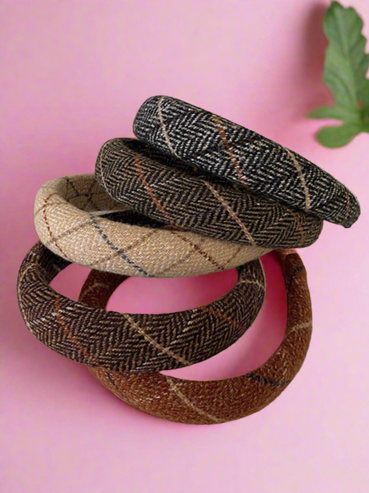 Autumn Aura Padded Plaid Headband
