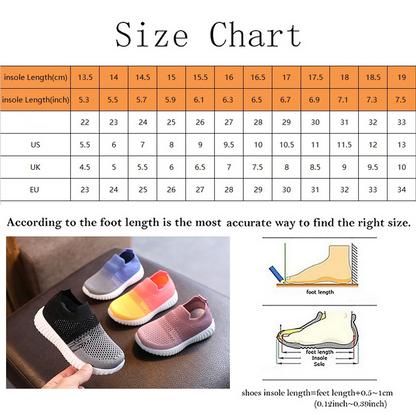 Kids Mesh Sneakers - Breathable, Anti-Slip, Soft Soled Shoes