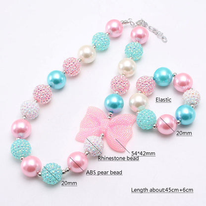 1 Pack Girl Beaded Necklace And Bracelet Wholesale