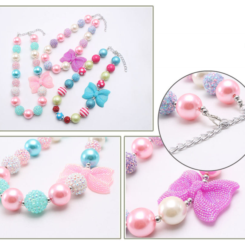 1 Pack Girl Beaded Necklace And Bracelet Wholesale