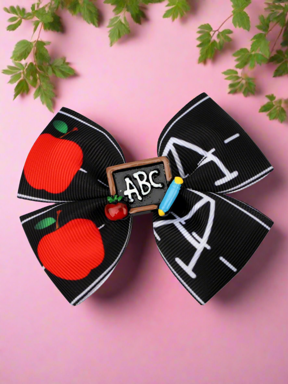 Girls ABC Hair Bow Clip