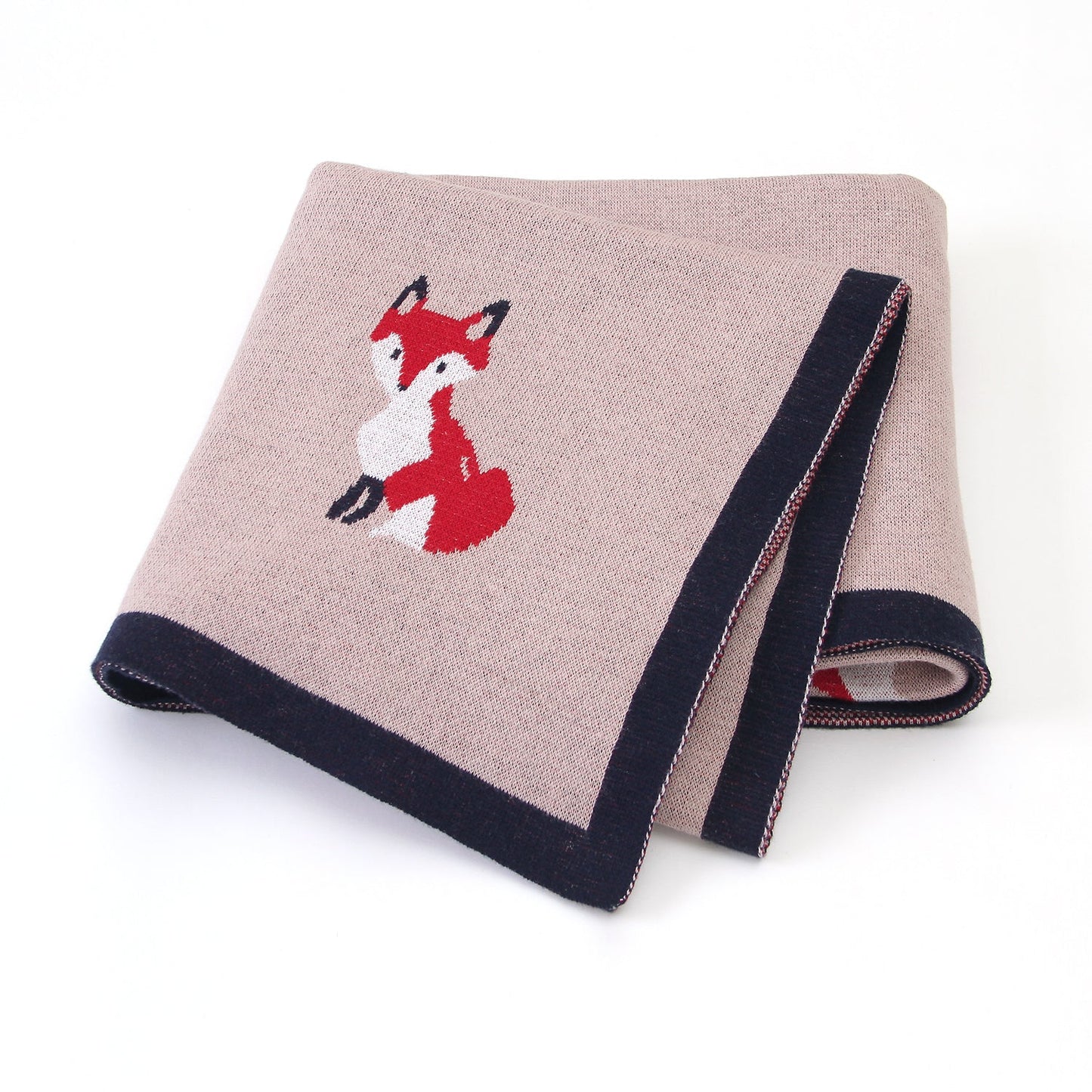 Baby Blanket Cartoon Fox Knitted Blanket