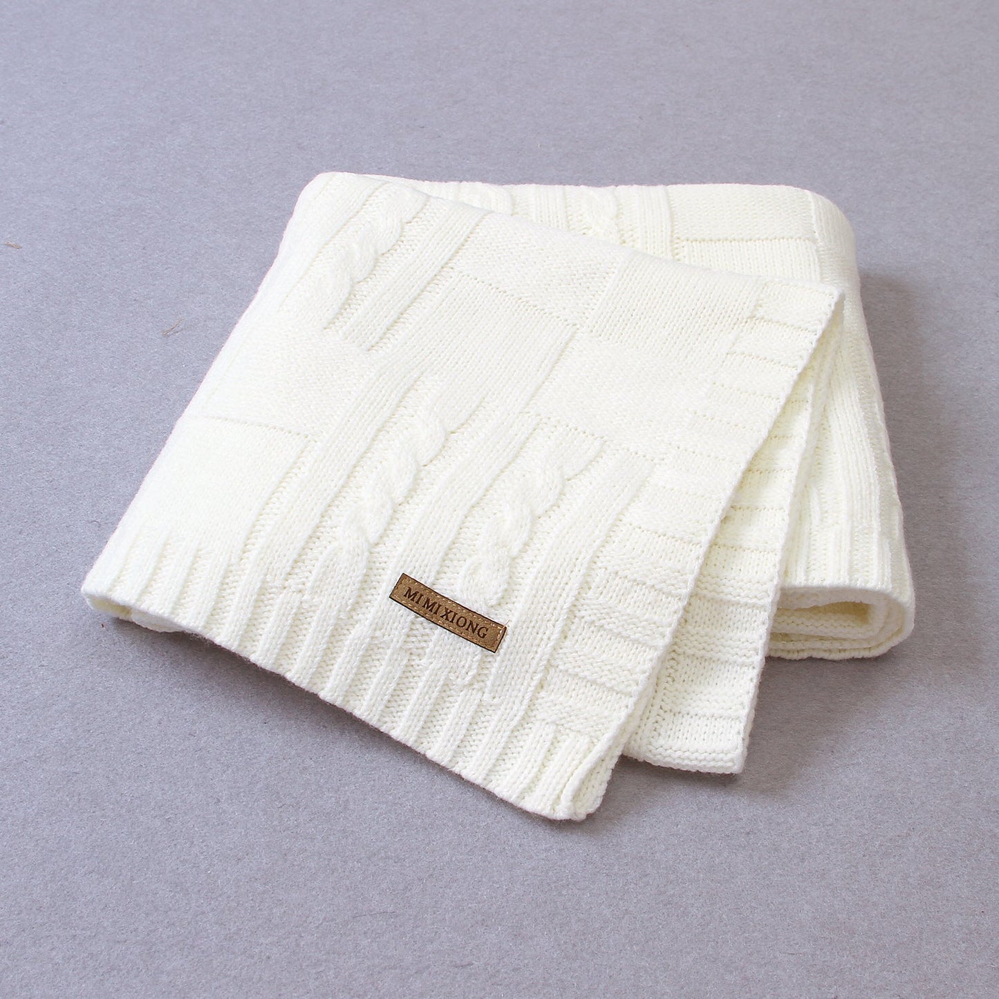 Baby Solid Color Knitted Blanket Baby Windproof Cover Baby