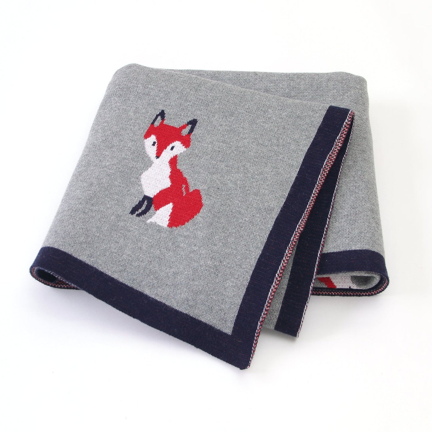 Baby Blanket Cartoon Fox Knitted Blanket