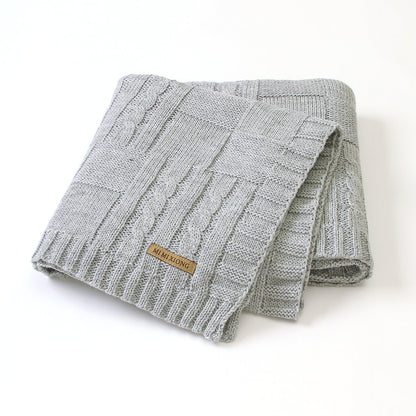 Baby Solid Color Knitted Blanket Baby Windproof Cover Baby