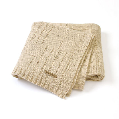 Baby Solid Color Knitted Blanket Baby Windproof Cover Baby