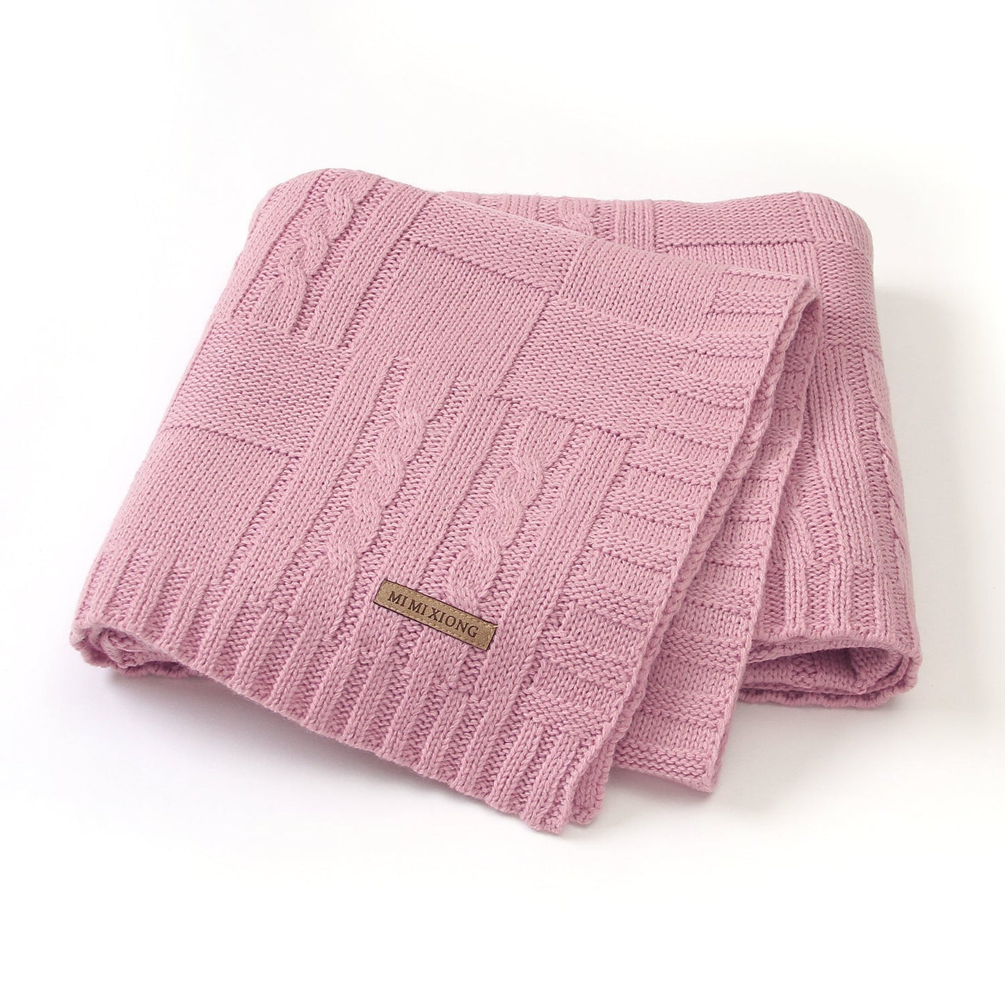 Baby Solid Color Knitted Blanket Baby Windproof Cover Baby