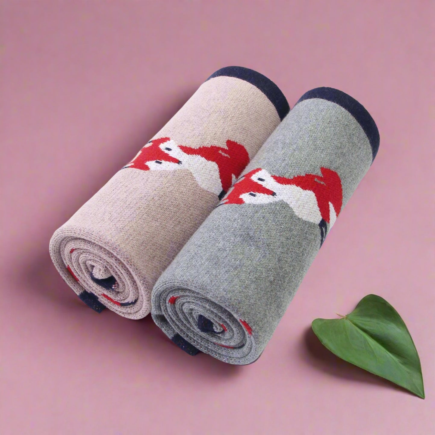 Baby Blanket Cartoon Fox Knitted Blanket