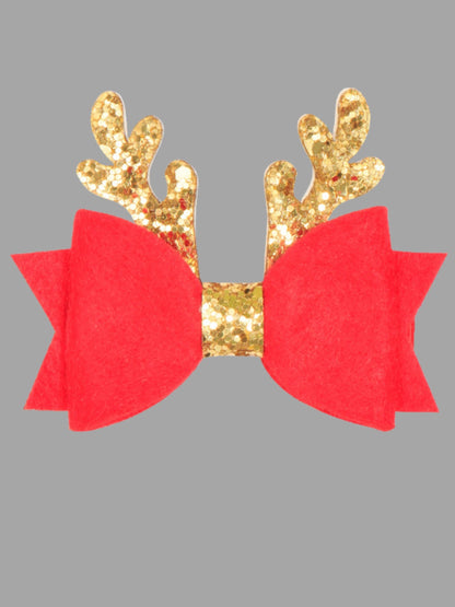 Girls Most Wonderful Time Holiday Bow Clip