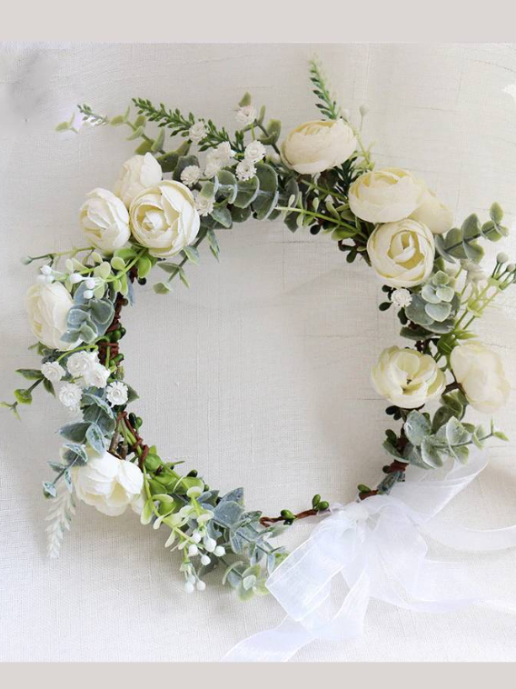Midsummer Flower and Leaf Halo