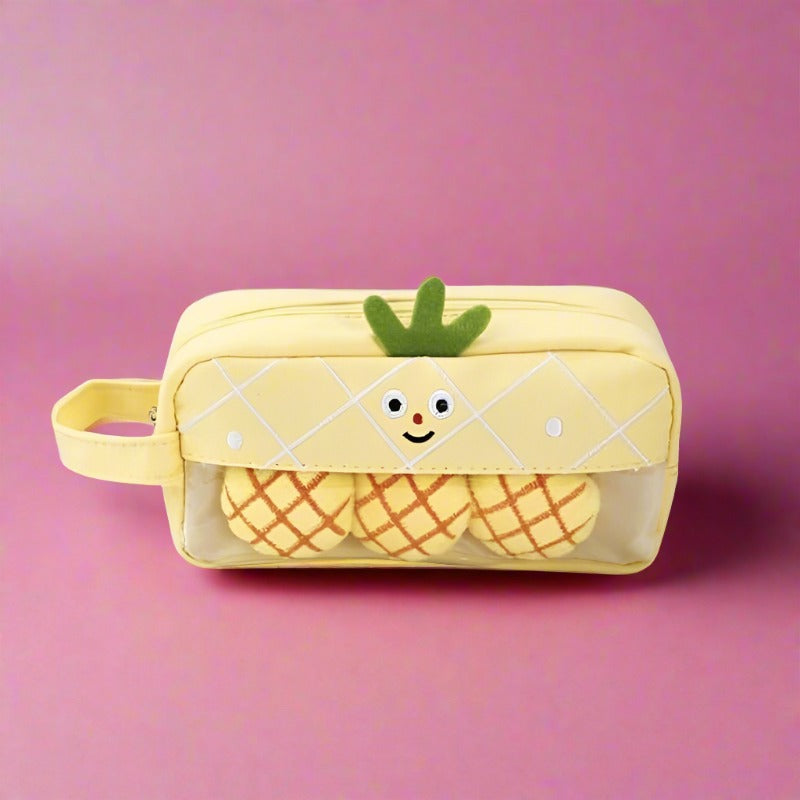 Cartoon Fruit and Vegetable Canvas Pencil Bag