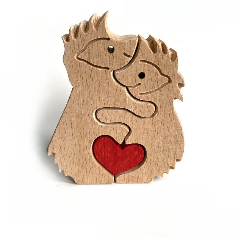 Mother's Day Animal Family Wooden Ornaments