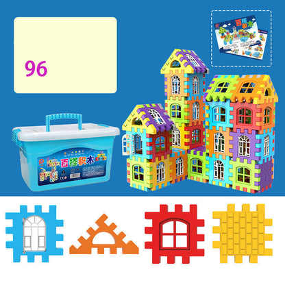 Educational Large Particle Square Plastic Building Blocks for Children