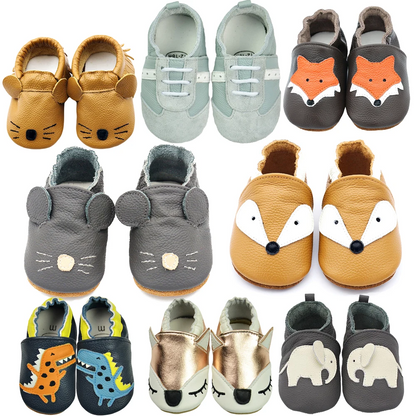 Genuine Leather Soft Sole Baby Shoes: Newborn Moccasins Slippers