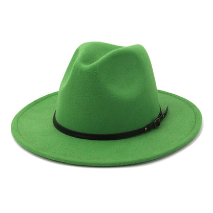 Jazz Hat Autumn And Winter British Retro Top Hat Fashion Women's Woolen Hat Wholesale Women's Hats