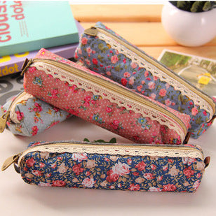 Floral Fabric Pencil Case