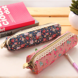 Floral Fabric Pencil Case